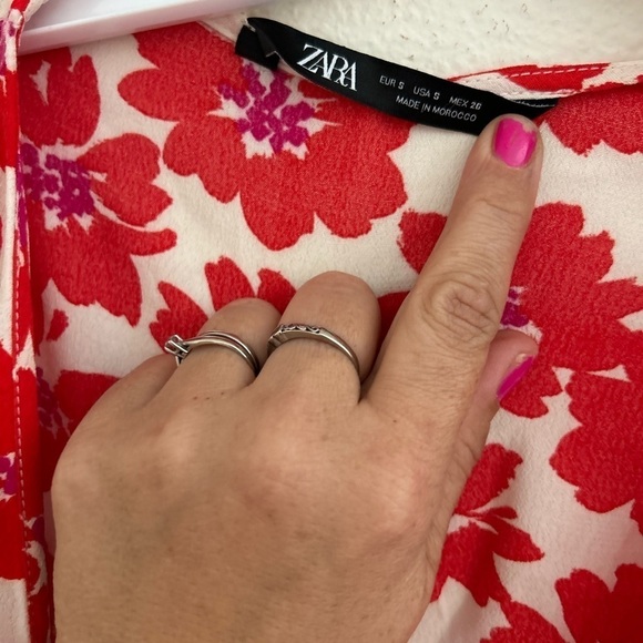 Zara Floral Wrap Dress Small - Picture 4 of 11